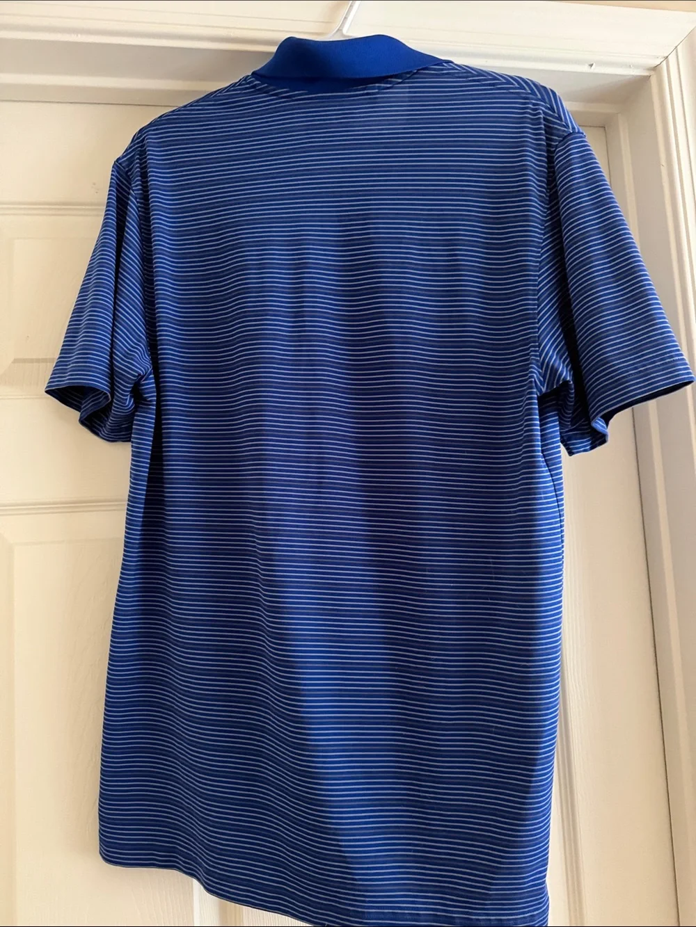 Under Armour Royal Blue & White Striped Polo